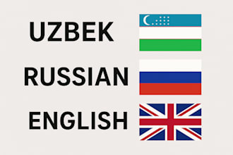 assist you with all types of uzbek translations
