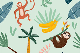 illustrating your favorite things into an exciting pattern