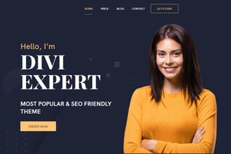 do wordpress website, ecommerce website,online store, landing page by divi theme