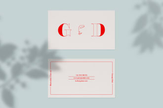 design a minimalist and contemporary business card