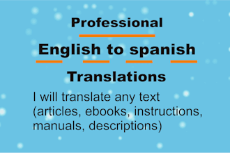 make a traduction of spanish to english