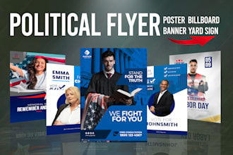 design amazing urgent political election campaign flyer banner