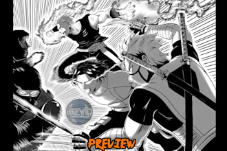 draw a wonderfull page manga style for you