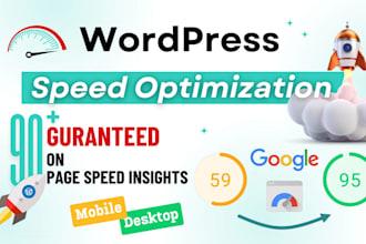 optimize wordpress speed and 90 plus google pagespeed score