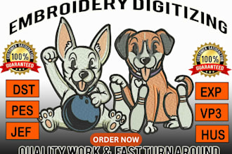 digitize image for pet embroidery digitizer into dst