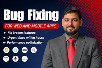 quick bug fixing for react, PHP, laravel website, and mobile apps with pro QA
