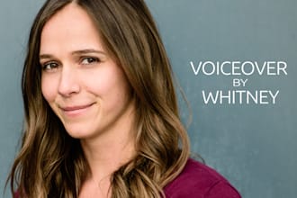 record a professional female voice over in american english