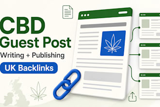 write and publish UK cbd blog guest post with SEO backlink services
