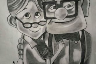 draw realistic hand drawn pencil sketch of your photo