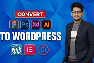 convert figma to wordpress, PSD to wordpress, or design to responsive website