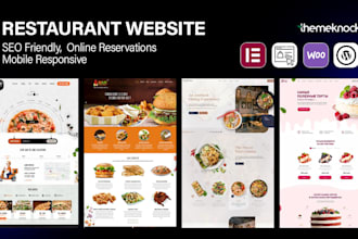 design restaurant website with food ordering and delivery system