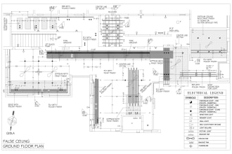 design false ceiling detailed 2d drawings