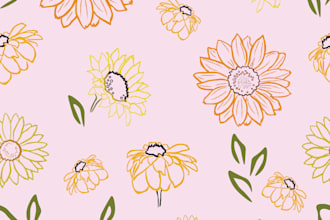 design custom  seamless floral textile repeat surface pattern print design