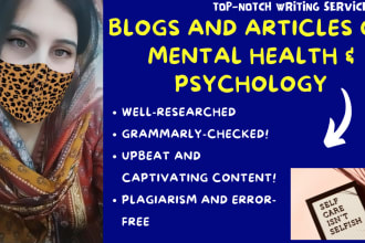 do articles on mental health, self help, and psychology