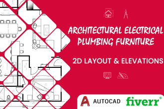 provide complete set of architectural, electrical, plumbing, furniture drawings