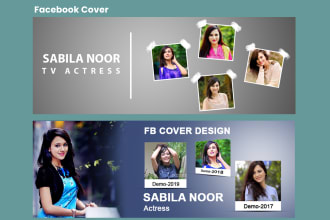 design your facebook cover or any social media banner