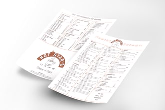 design modern menu for your restaurant