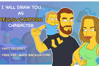draw you as yellow cartoon character