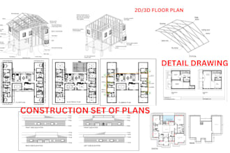 do floor plans,house plan,cad drawing, architectural and construction drawing