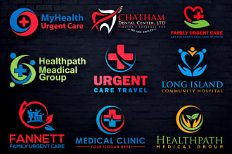 design health, medical, dental, hospital, urgent care logo
