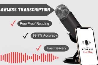 do video or audio transcription for your podcast