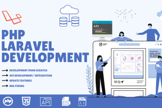 fix bug, update, develop PHP laravel application website