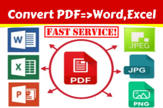 convert scanned pdf, images into word and excel