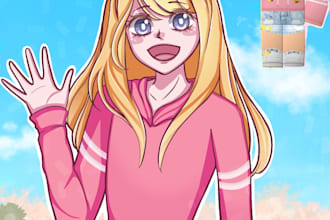 draw your roblox character in anime style