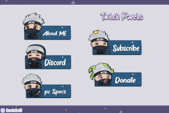 design custom twitch panels for your channel
