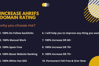 increase ahrefs domain rating increase DR up to 70 plus