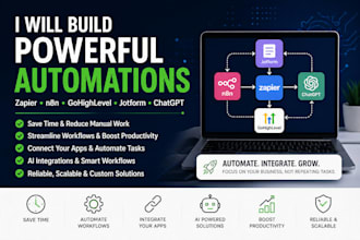 build automation using zapier n8n gohighlevel jotform and chatgpt