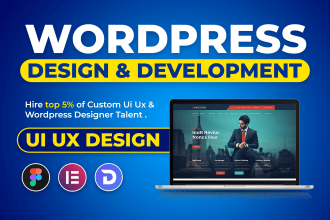 create custom wordpress website design and do web UI UX
