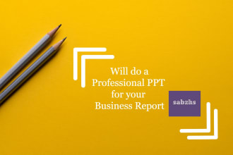 do a professional PPT for your business report