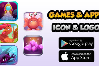 do 2 unique game icon design and app icon set in 24 hours