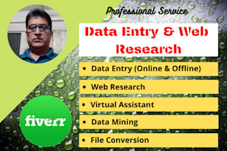 do data entry and web research absolutely