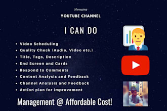 be your professional youtube channel manager
