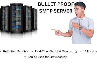 setup bulk email marketing or smtp server with IP rotation