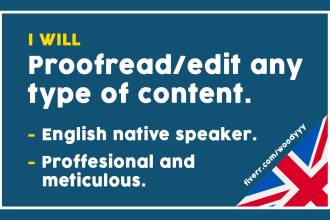 proofread edit any content article as an english native