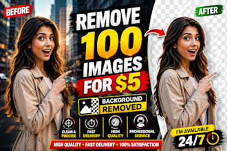 100 images background remove or replace bg