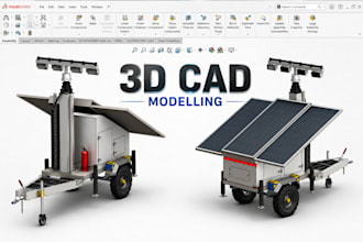 do 3d cad design and 3d cad modelling for 3d printing in solidworks