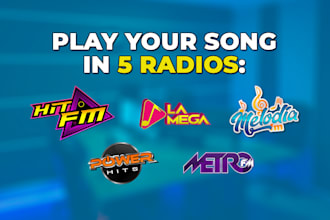 promote and play your song in 5 leading radios