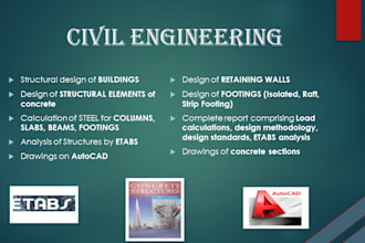 design and analyze the civil engineering structures