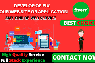 do web app develop or fix web site issues