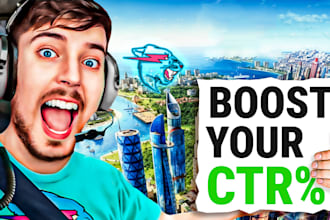 design attractive clickbait amazing youtube thumbnail