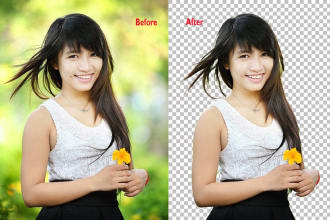 do very fast service to remove background and image resizing
