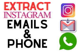 extract instagram emails phone profiles link usernames follower count