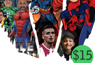 turn your face in to amazing superhero character
