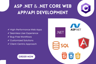 develop dot net core apis and asp dot net web apps with angular js