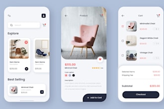 develop ecommerce website app android or IOS