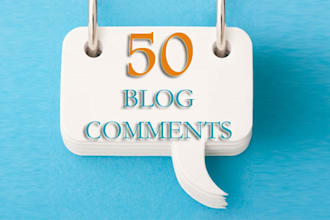 create 50 Blog comment backlinks